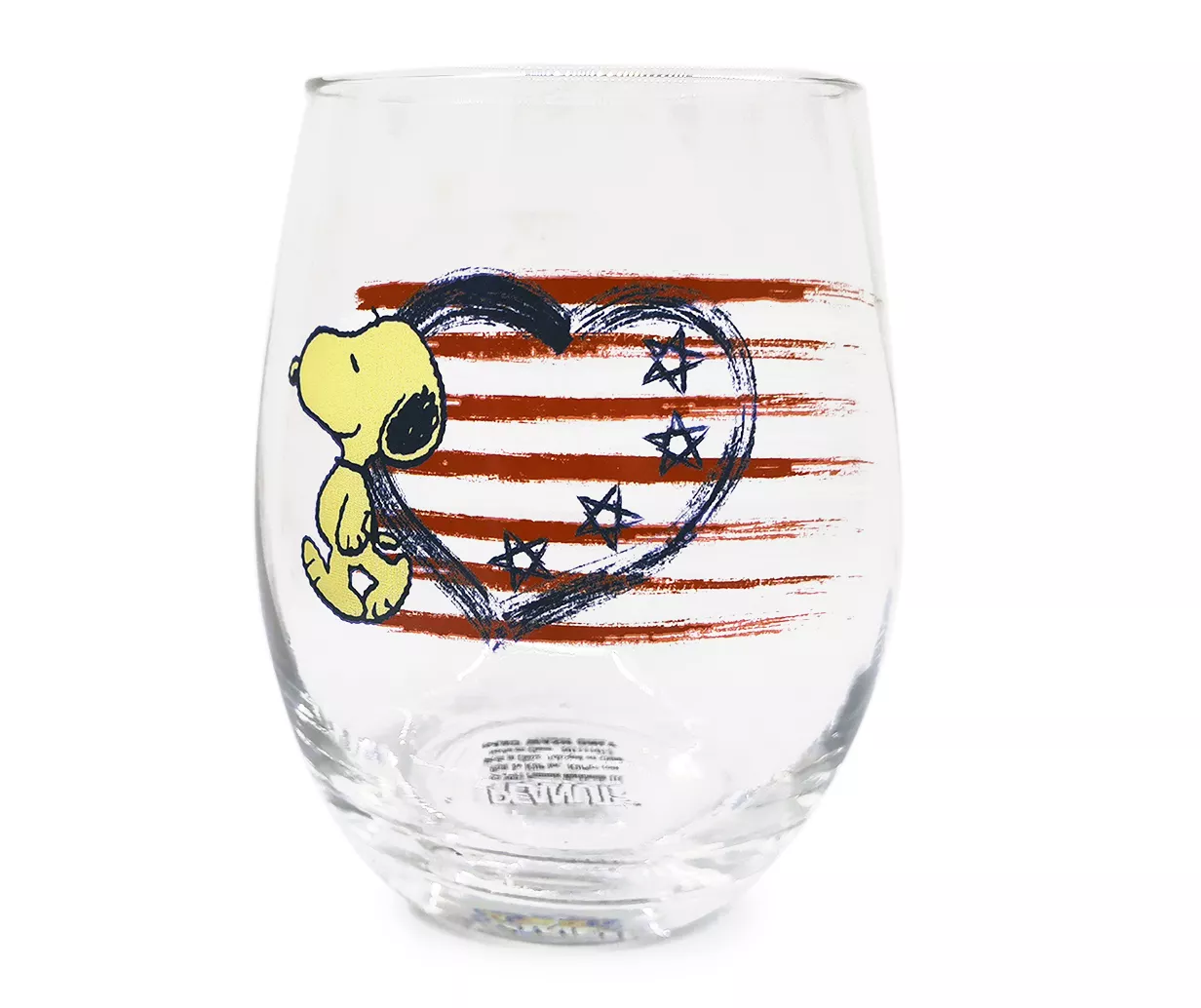 Peanuts Stars & Stripes 4-Piece Curved Glassware Set 4 Peanuts Stars & Stripes 4-Piece Curved Glassware Set - Image 4