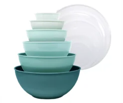 Green 12-Piece Mixing Bowl & Lid Set
