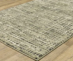 Senet Beige & Gray Abstract Crosshatch Area Rug, (2' X 3') -Home Decor Store 810584463 11