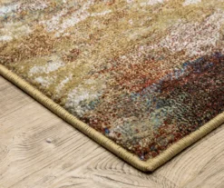 Velimeere Blue & Gold Abstract Area Rug, (5.3' X 7.3') -Home Decor Store 810584669 2