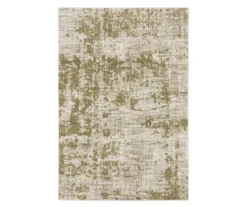 Velimyr Beige & Dark Gold Abstract Area Rug, (5.3' X 7.3')