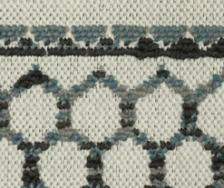 Torao Beige & Blue Geometric Stripe Outdoor Area Rug, (1.1' X 3.9') 5 Torao Beige & Blue Geometric Stripe Outdoor Area Rug, (1.1' X 3.9') -Home Decor Store 810584734 4