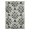 Torance Beige & Blue Linework Medallion Outdoor Area Rug, (3.3' X 5')