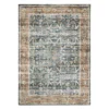 Charlotte Blue & Brown Floral Area Rug, (2' X 3')
