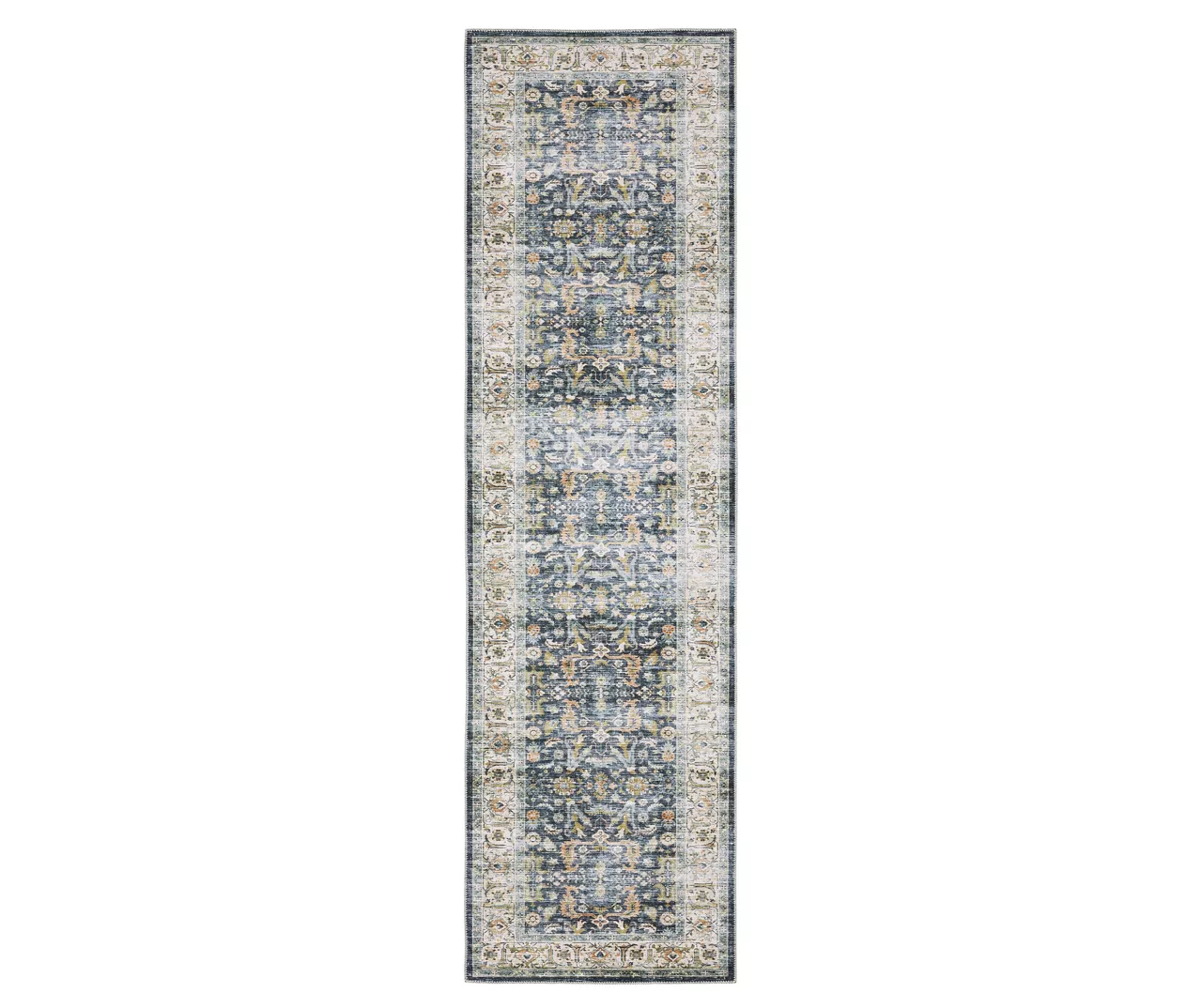 Chandler Blue & Brown Floral Area Rug 2 Chandler Blue & Brown Floral Area Rug - Image 2