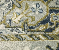 Pamona Ivory & Blue Geometric Medallion Area Rug, (1.1' X 7.3') -Home Decor Store 810584881 4