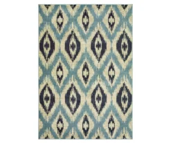Linley Blue & Gray Ikat Area Rug -Home Decor Store 810584970