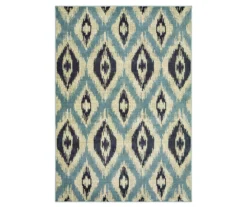 Linley Blue & Gray Ikat Area Rug -Home Decor Store 810584971