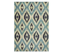 Linley Blue & Gray Ikat Area Rug -Home Decor Store 810584973
