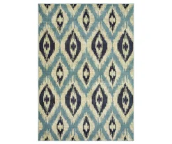 Linley Blue & Gray Ikat Area Rug -Home Decor Store 810584976