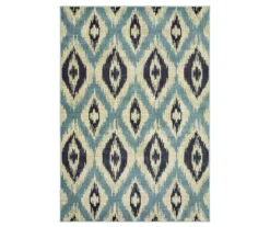 Linley Blue & Gray Ikat Area Rug -Home Decor Store 810584977