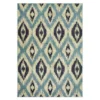 Linley Blue & Gray Ikat Area Rug