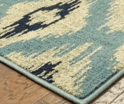 Linley Blue & Gray Ikat Area Rug -Home Decor Store 810584983 2