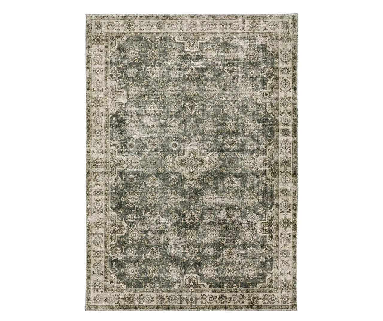 Malakia Charcoal & Brown Floral Lattice Area Rug 5 Malakia Charcoal & Brown Floral Lattice Area Rug - Image 5