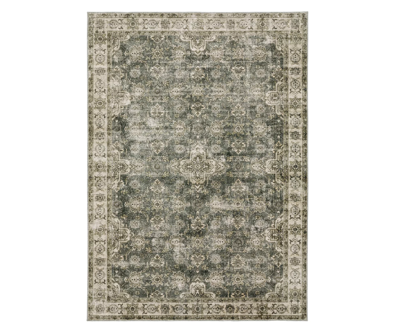 Malakia Charcoal & Brown Floral Lattice Area Rug 4 Malakia Charcoal & Brown Floral Lattice Area Rug - Image 4