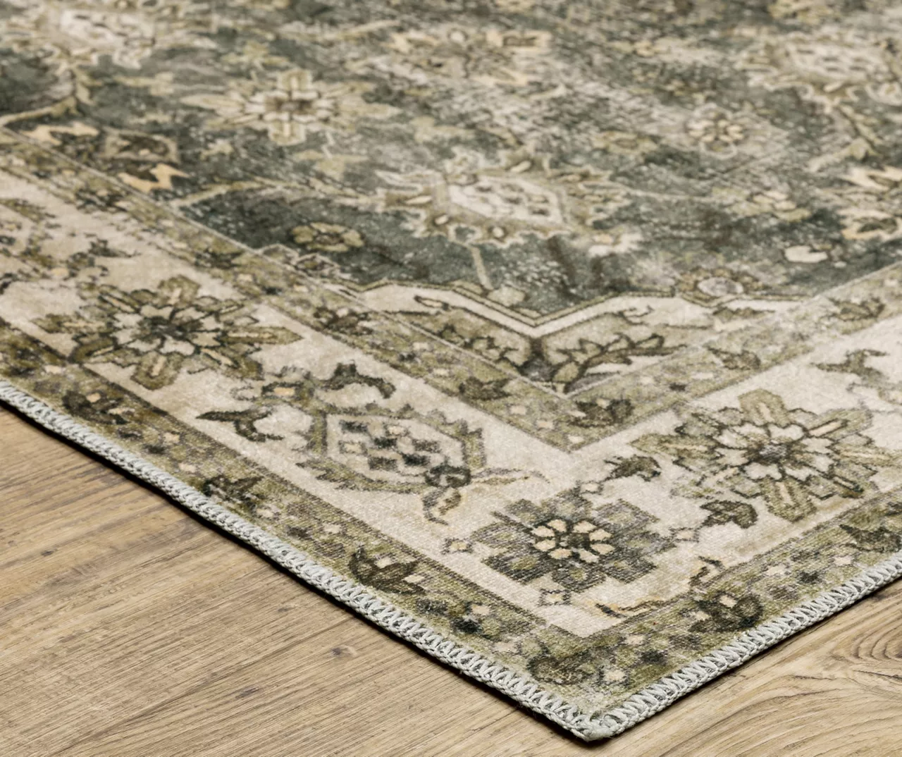 Malakia Charcoal & Brown Floral Lattice Area Rug 12 Malakia Charcoal & Brown Floral Lattice Area Rug - Image 12