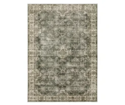 Malakia Charcoal & Brown Floral Lattice Area Rug