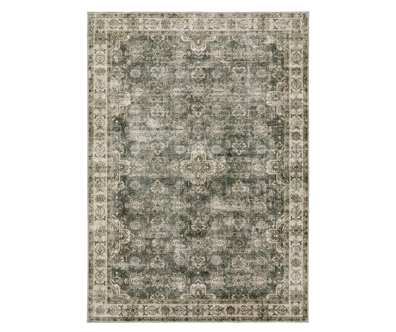 Malakia Charcoal & Brown Floral Lattice Area Rug 1 Malakia Charcoal & Brown Floral Lattice Area Rug