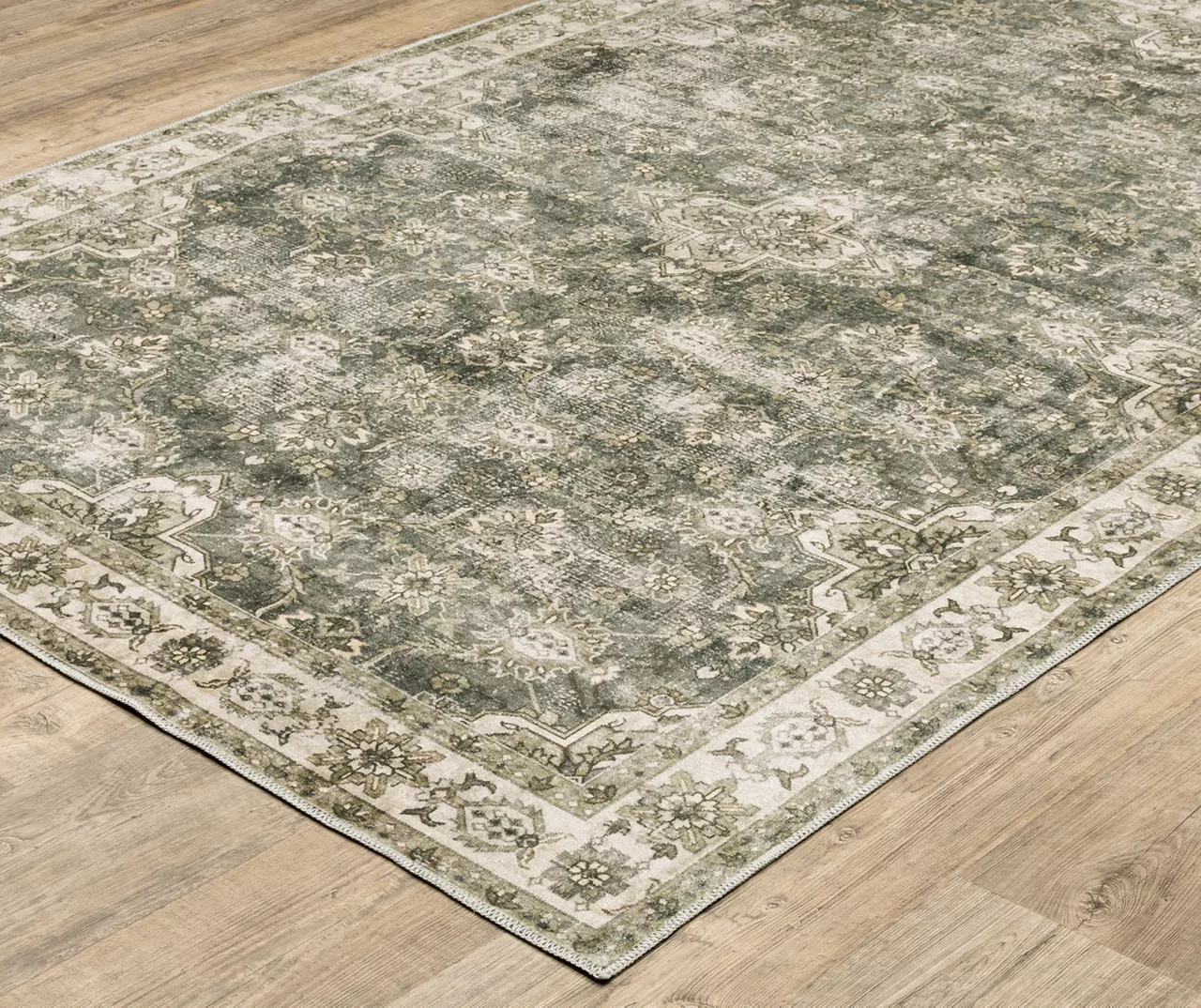Malakia Charcoal & Brown Floral Lattice Area Rug 6 Malakia Charcoal & Brown Floral Lattice Area Rug - Image 6