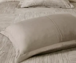 Kelan Taupe Streak Patchwork Seersucker King 7-Piece Comforter Set 23 Kelan Taupe Streak Patchwork Seersucker King 7-Piece Comforter Set -Home Decor Store 810590766 810590765 810590762 10