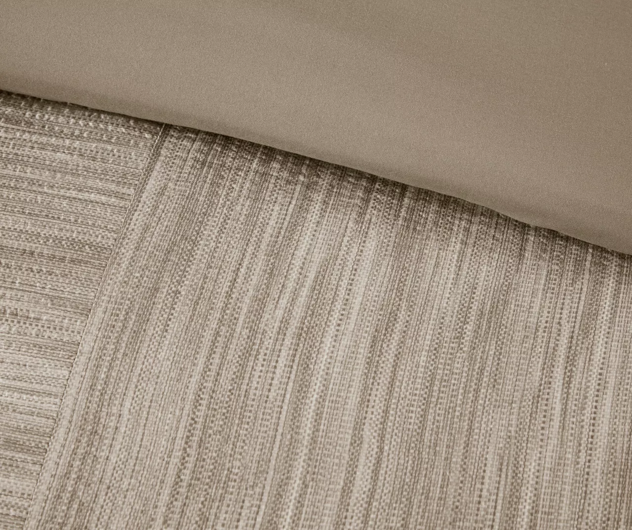 Kelan Taupe Streak Patchwork Seersucker King 7-Piece Comforter Set 12 Kelan Taupe Streak Patchwork Seersucker King 7-Piece Comforter Set - Image 12