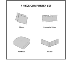 Kelan Taupe Streak Patchwork Seersucker Queen 7-Piece Comforter Set 27 Kelan Taupe Streak Patchwork Seersucker Queen 7-Piece Comforter Set -Home Decor Store 810590766 810590765 810590762 14 1