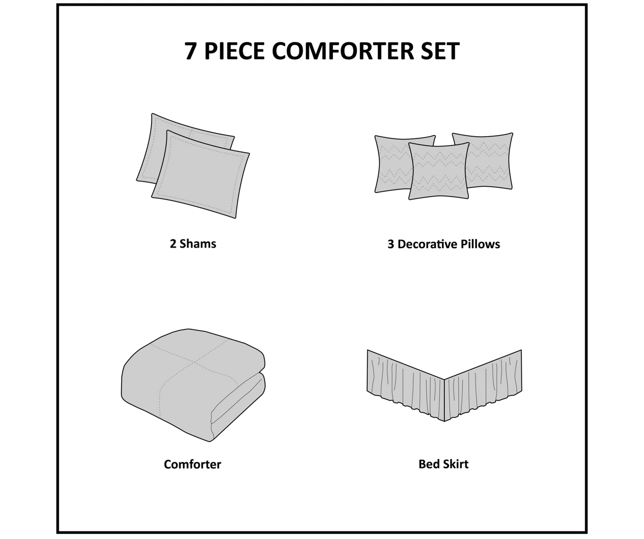 Kelan Taupe Streak Patchwork Seersucker Queen 7-Piece Comforter Set 14 Kelan Taupe Streak Patchwork Seersucker Queen 7-Piece Comforter Set - Image 14