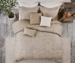 Kelan Taupe Streak Patchwork Seersucker King 7-Piece Comforter Set 16 Kelan Taupe Streak Patchwork Seersucker King 7-Piece Comforter Set -Home Decor Store 810590766 810590765 810590762 3