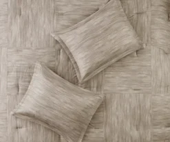 Kelan Taupe Streak Patchwork Seersucker Queen 7-Piece Comforter Set 19 Kelan Taupe Streak Patchwork Seersucker Queen 7-Piece Comforter Set -Home Decor Store 810590766 810590765 810590762 6 1