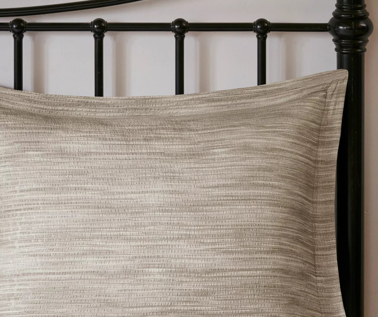 Kelan Taupe Streak Patchwork Seersucker Queen 7-Piece Comforter Set 9 Kelan Taupe Streak Patchwork Seersucker Queen 7-Piece Comforter Set - Image 9