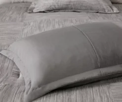 Kelan Gray Streak Patchwork Seersucker King 7-Piece Comforter Set -Home Decor Store 810590769 810590768 810590767 10