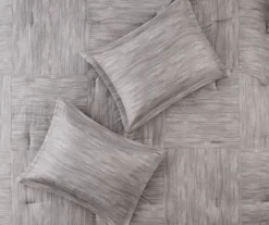 Kelan Gray Streak Patchwork Seersucker King 7-Piece Comforter Set -Home Decor Store 810590769 810590768 810590767 6