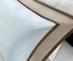 Beverly Light Blue & Brown Color Block California King 7-Piece Comforter Set -Home Decor Store 810590778 810590777 810590776 9