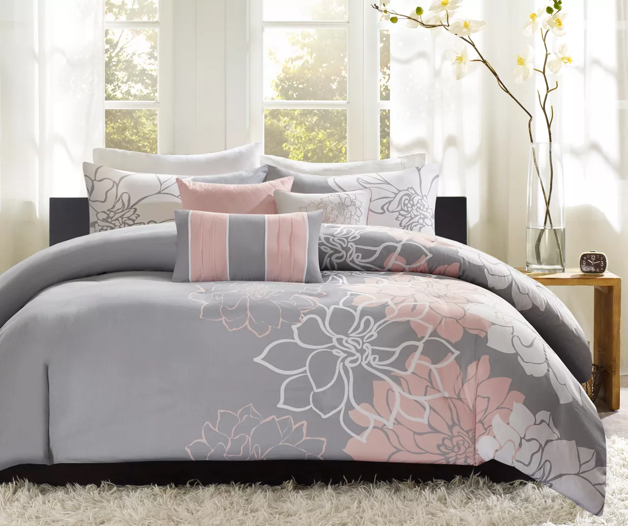 Jane Floral Reversible Cotton Duvet Cover Set 1 Jane Floral Reversible Cotton Duvet Cover Set