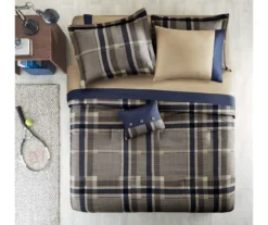 Rick Navy & Beige Crisscross Comforter Set 13 Rick Navy & Beige Crisscross Comforter Set -Home Decor Store 810590798 810590797 810590796 810590795 3