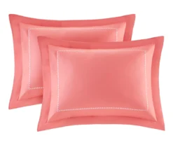 Blaire Coral & Aqua Boho Medallion Twin XL 8-Piece Comforter Set 15 Blaire Coral & Aqua Boho Medallion Twin XL 8-Piece Comforter Set -Home Decor Store 810590806 810590805 810590804 810590803 5