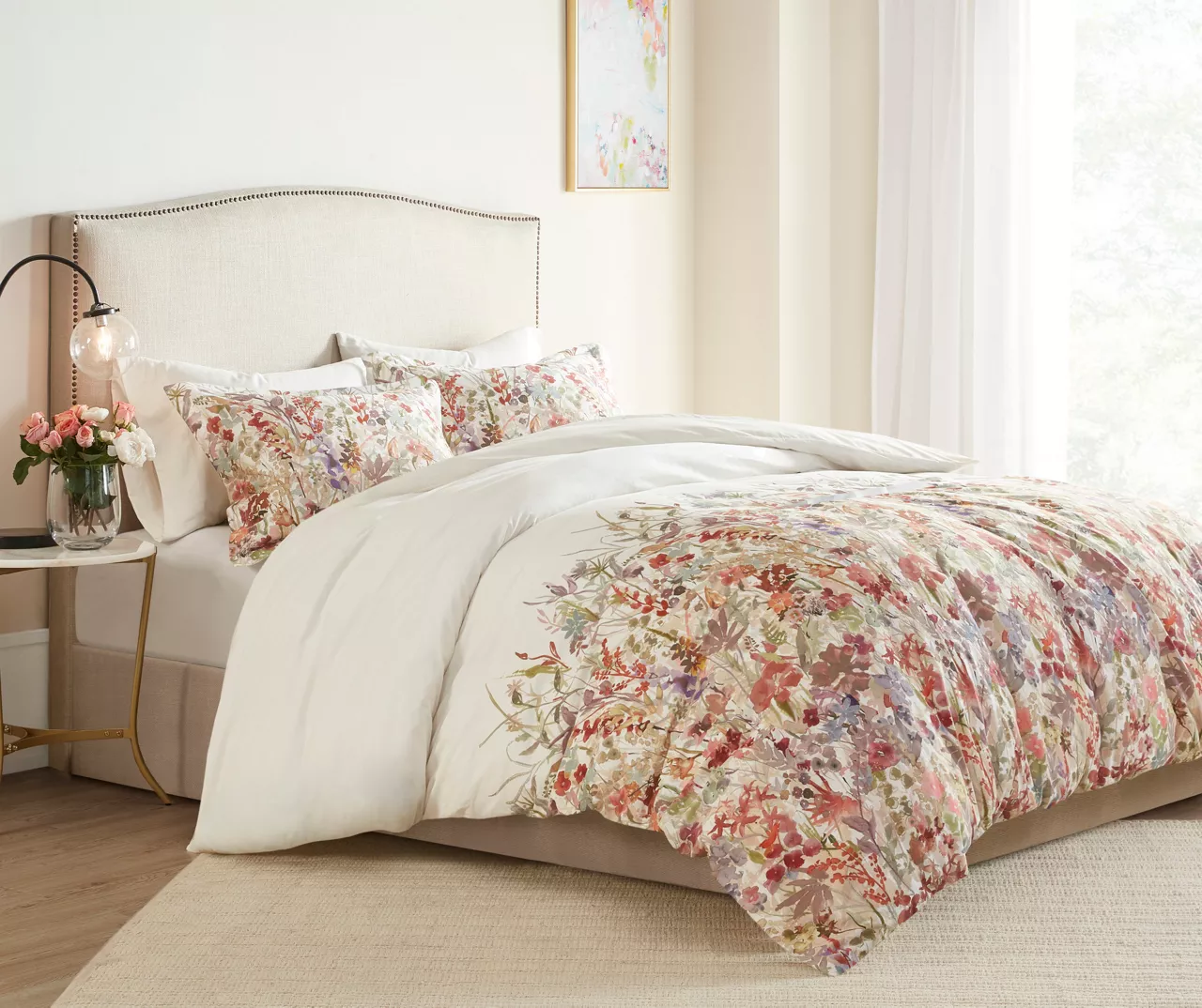 Julia Watercolor Floral Duvet Cover Set 2 Julia Watercolor Floral Duvet Cover Set - Image 2