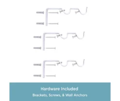 Nickel 5/8" Double Conversion Curtain Rod Kit, (30"-84") -Home Decor Store 810591623 4