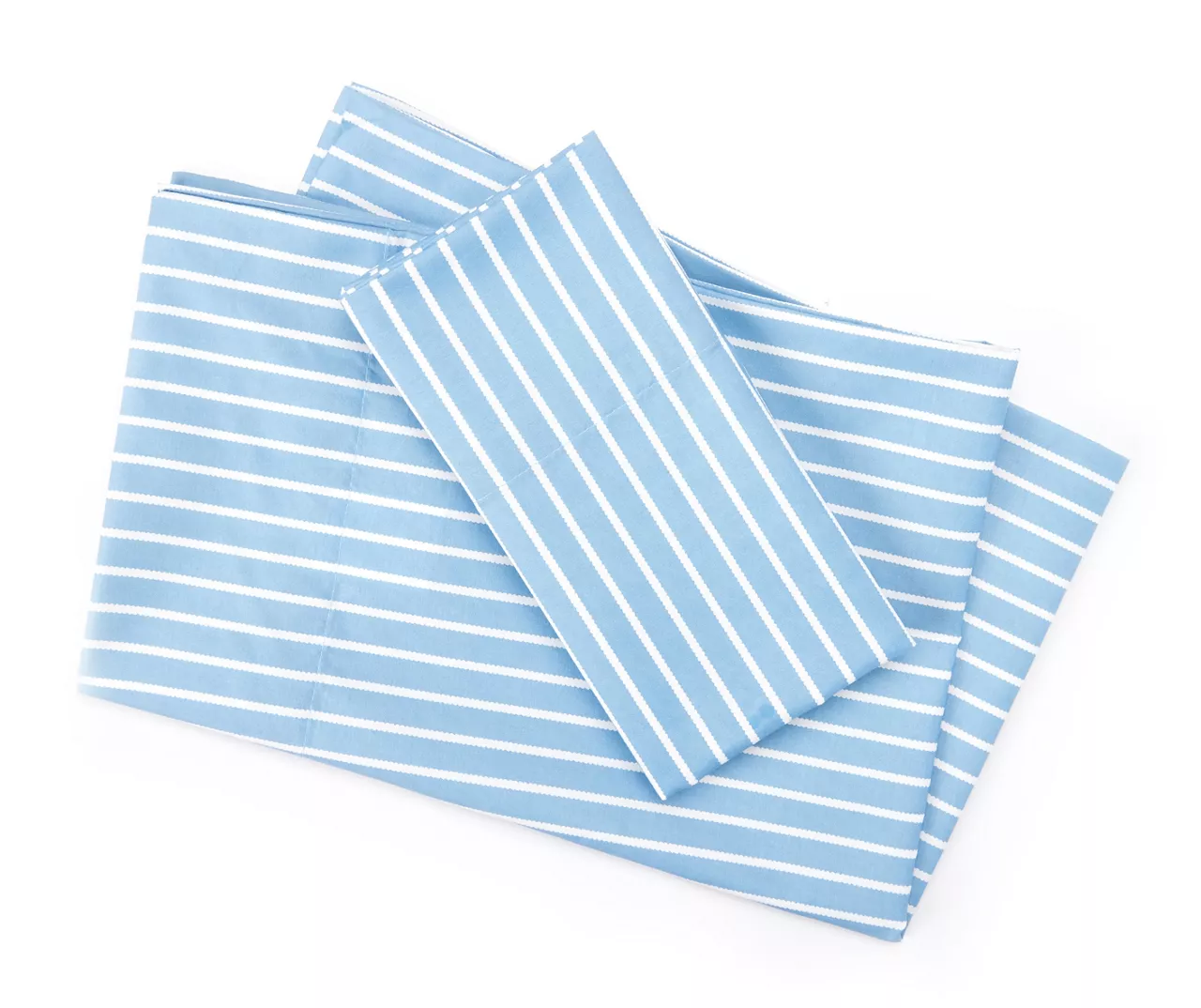 Real Living Blue & White Stripe Microfiber Sheet Set 1 Real Living Blue & White Stripe Microfiber Sheet Set