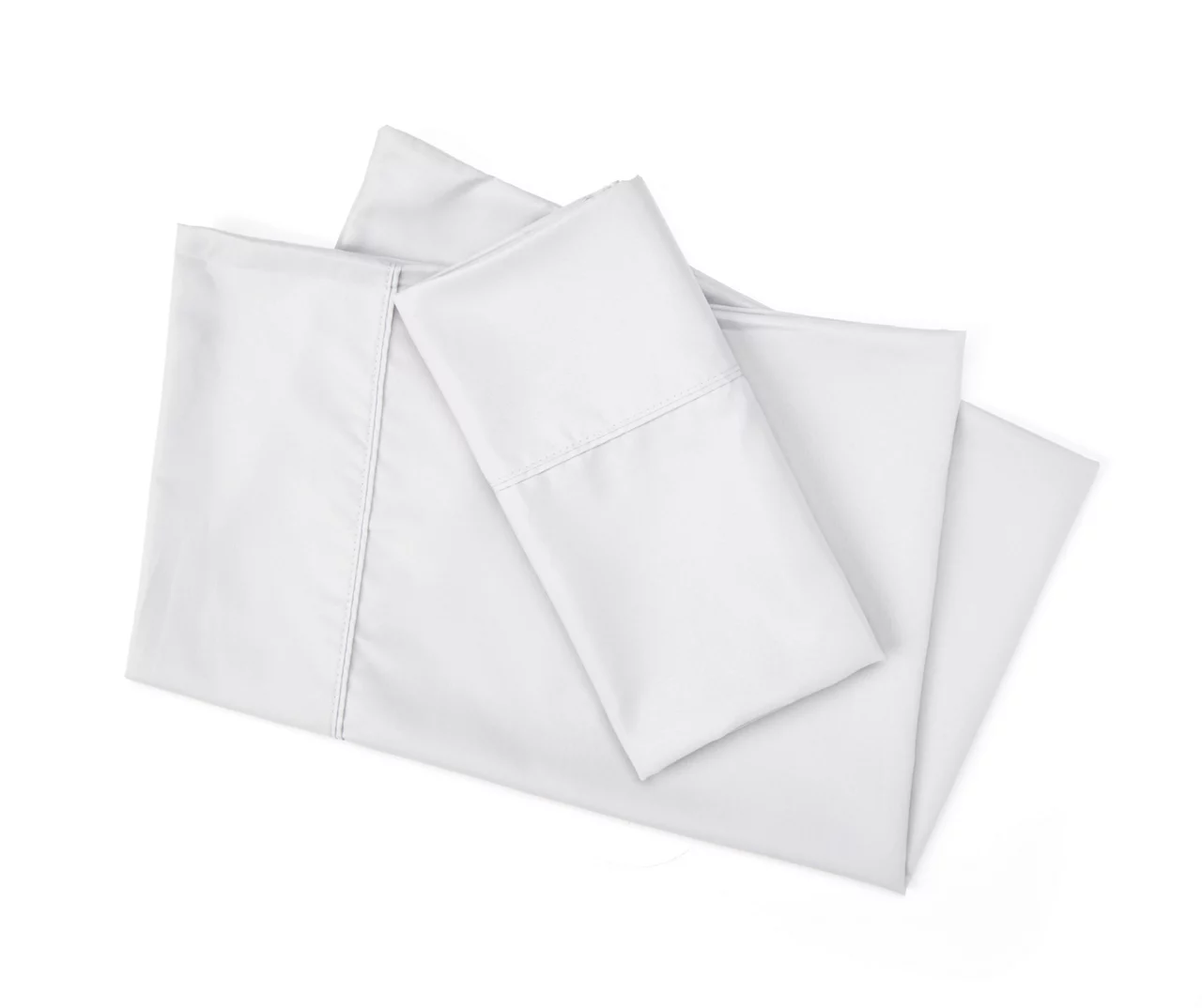 Light Gray Twin 3-Piece Microfiber Sheet Set 1 Light Gray Twin 3-Piece Microfiber Sheet Set