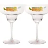 "Lost Shaker Of Salt" Margarita Glass, 2-Pack