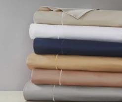 Light Gray 600-Thread Count Pima Cotton King 4-Piece Sheet Set -Home Decor Store 810595439 810595440 810595711 810595713 F0 10