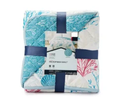 Real Living Grecian Getaway Blue Marine Life Reversible Microfiber Quilt 7 Real Living Grecian Getaway Blue Marine Life Reversible Microfiber Quilt -Home Decor Store 810595668 1 A8