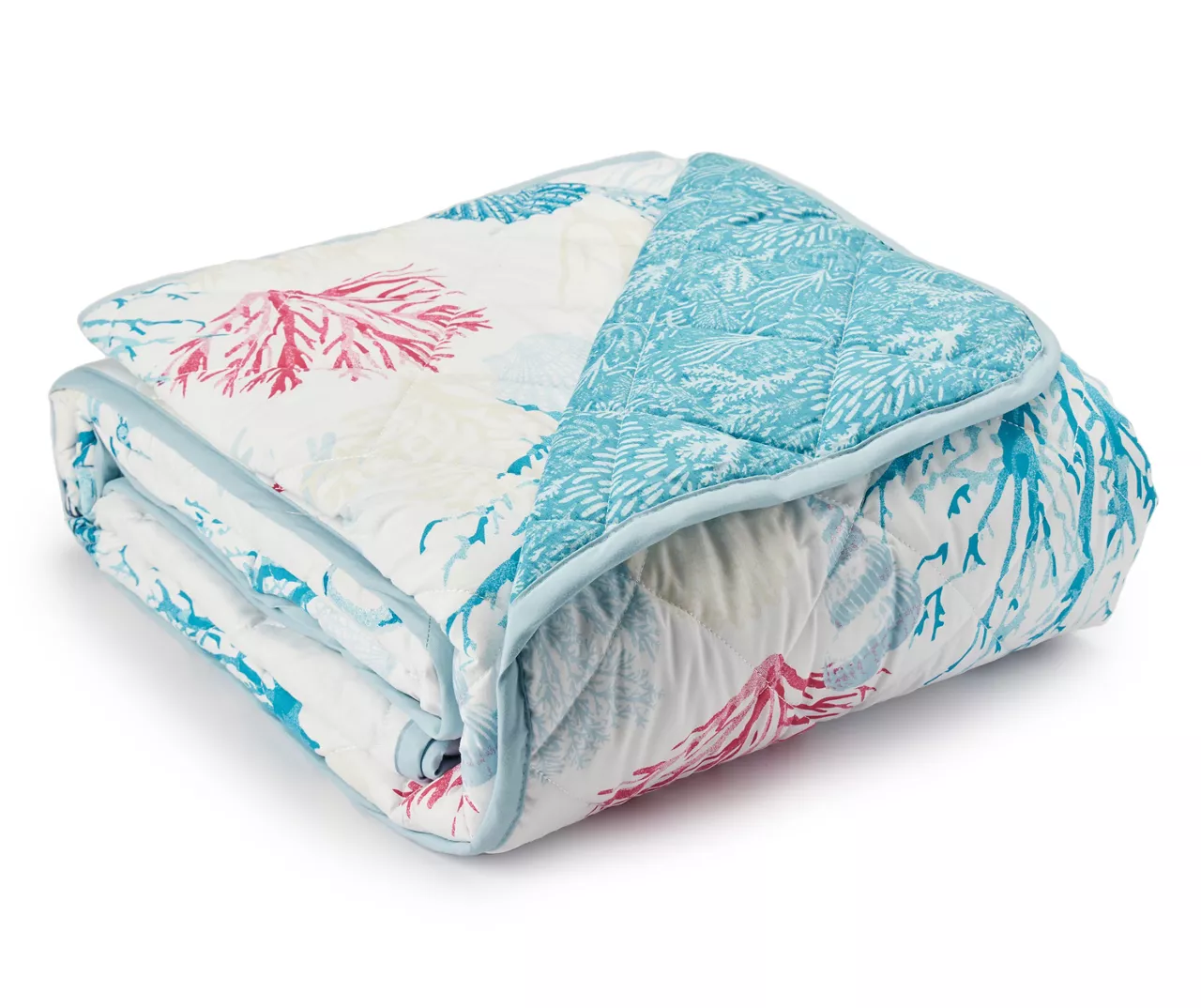 Real Living Grecian Getaway Blue Marine Life Reversible Microfiber Quilt 2 Real Living Grecian Getaway Blue Marine Life Reversible Microfiber Quilt - Image 2