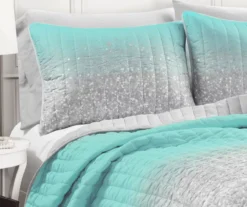 Lush Decor Glitter Ombre Print Quilt & Pillowcase Set -Home Decor Store 810595922 3