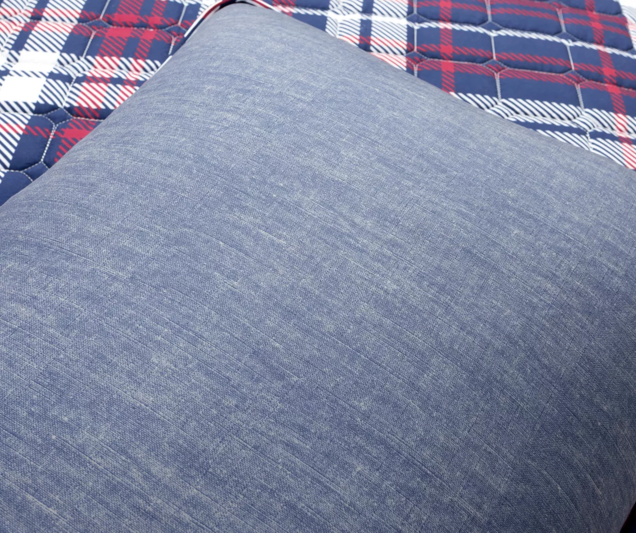 Lush Decor Grayson Farmhouse Navy & Red Plaid Reversible Quilt Set 15 Lush Decor Grayson Farmhouse Navy & Red Plaid Reversible Quilt Set - Image 15