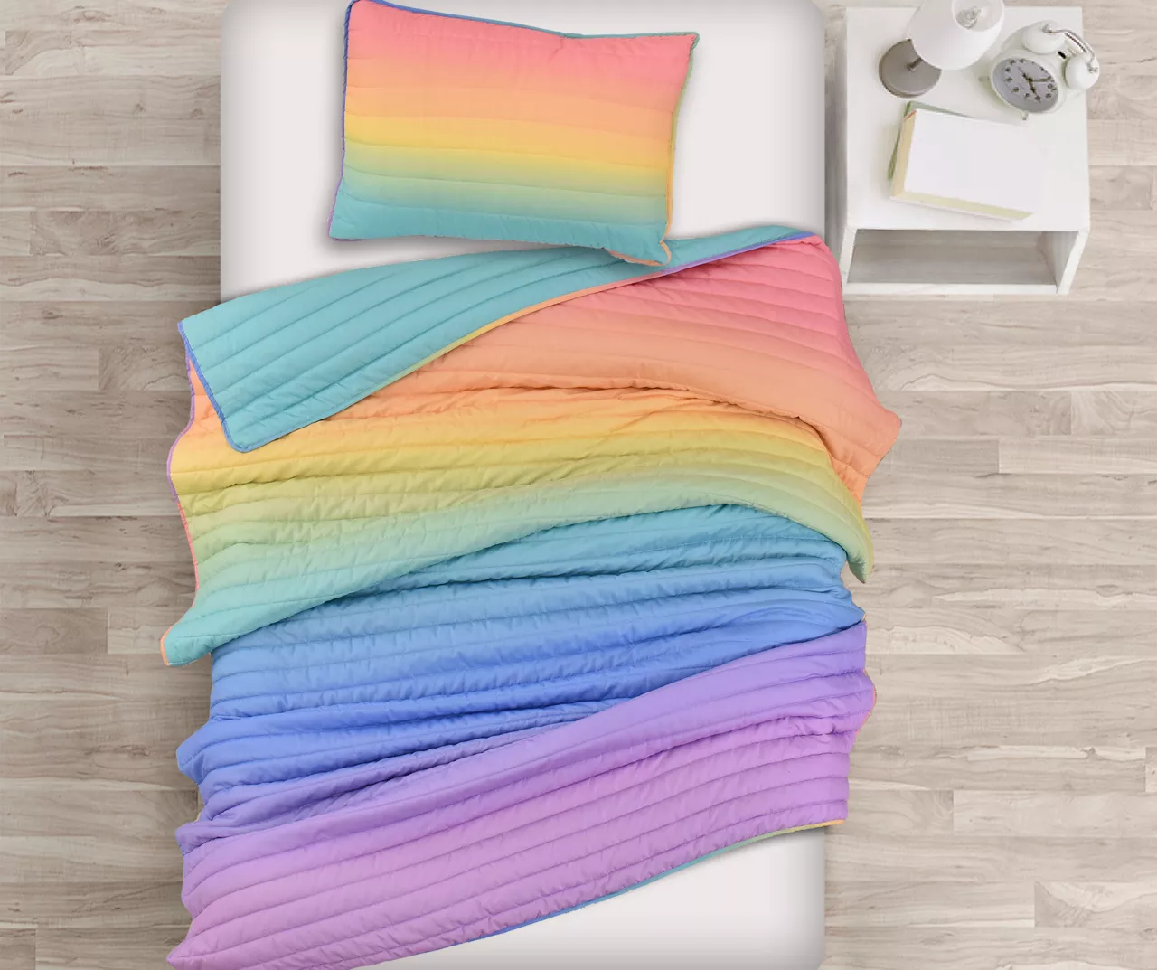 Lush Decor Rainbow Ombre Quilt Set 5 Lush Decor Rainbow Ombre Quilt Set - Image 5