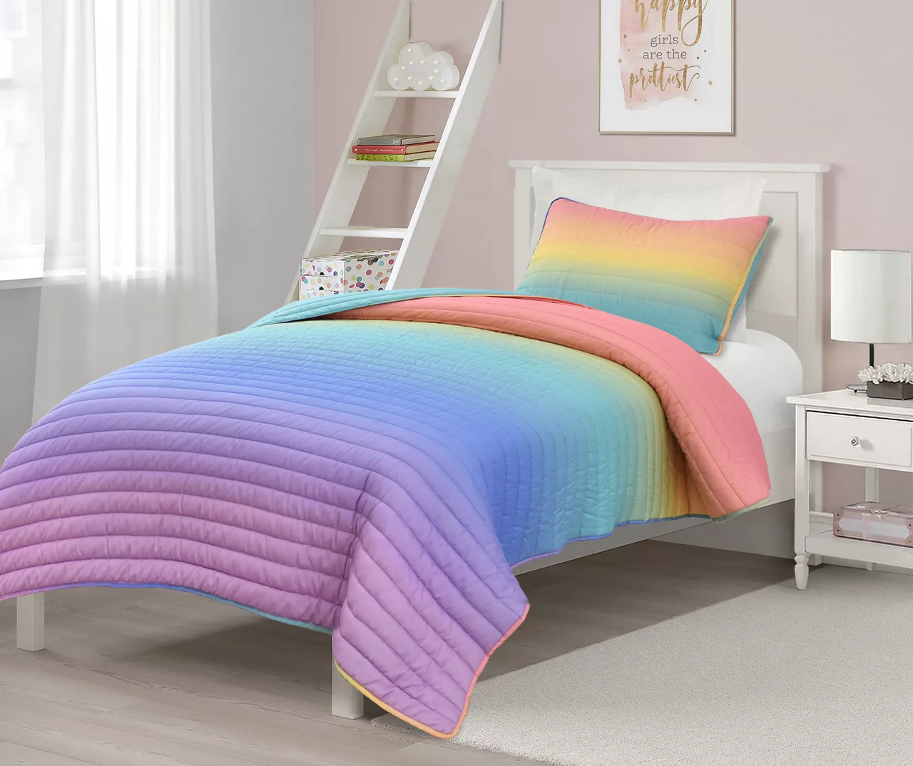 Lush Decor Rainbow Ombre Quilt Set 1 Lush Decor Rainbow Ombre Quilt Set