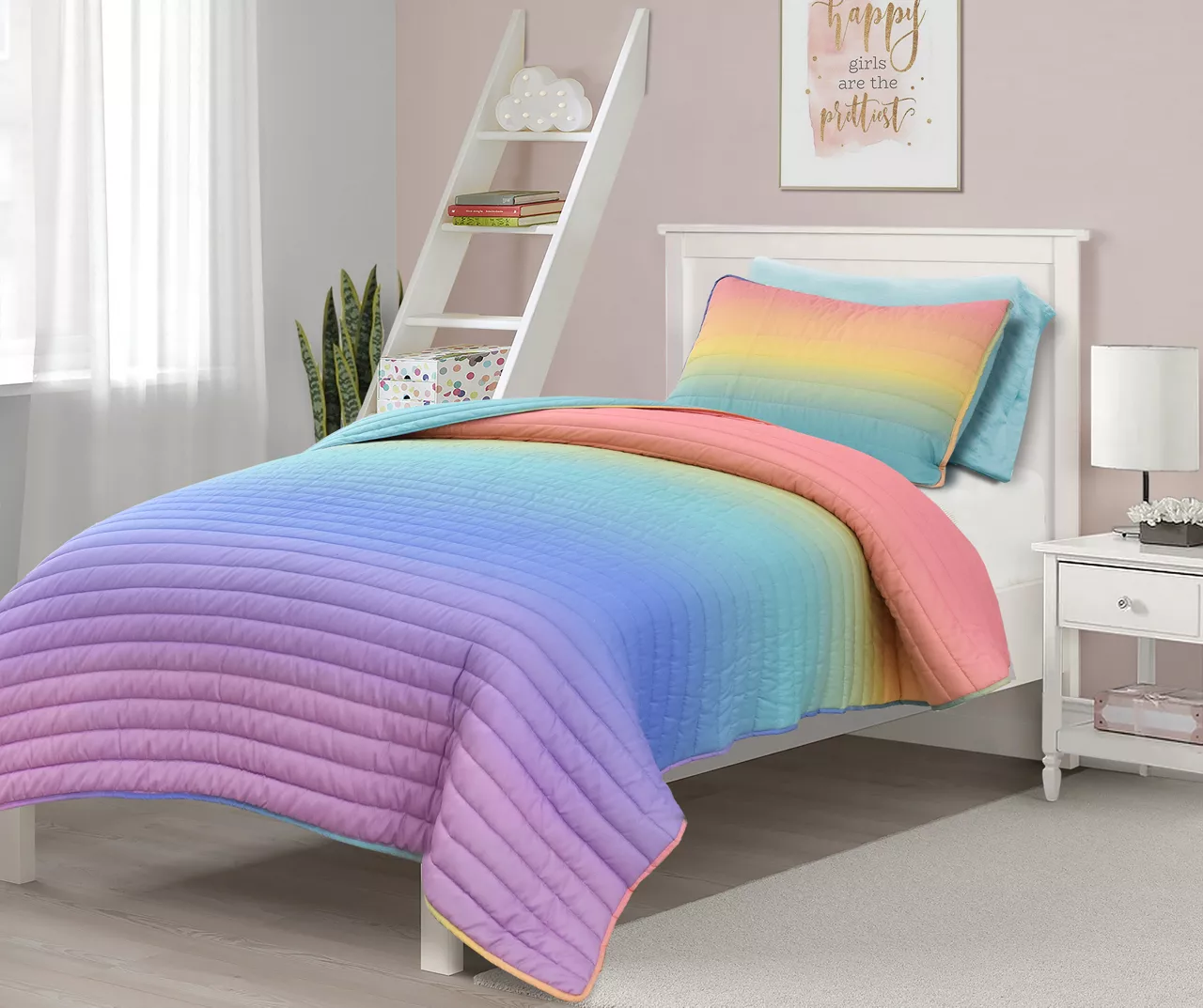Lush Decor Rainbow Ombre Quilt Set 2 Lush Decor Rainbow Ombre Quilt Set - Image 2
