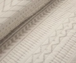 Hygge Beige & Wheat Geometric Reversible Full/Queen 3-Piece Quilt Set -Home Decor Store 810595992 2